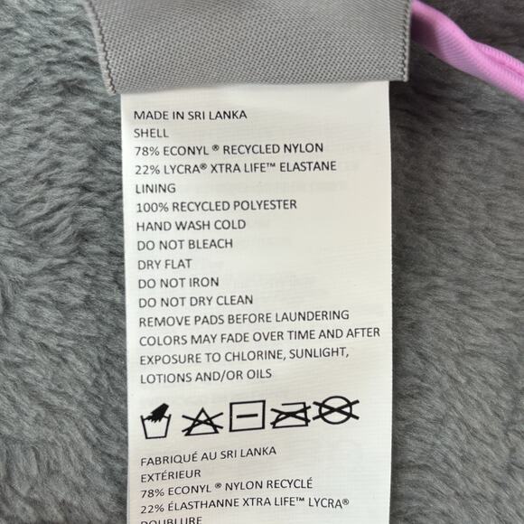 Prana Womens Swim XS Bikini Top Tulum Black Color Block UPF 50+ Lined New - Picture 3 of 7